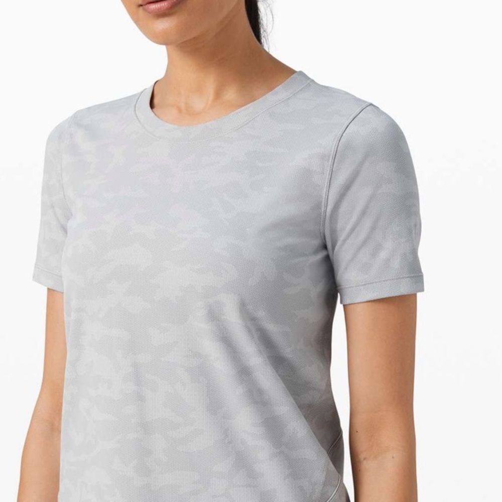 Lululemon Long Distance Camo Short Sleeve Shirt Crew Top Tee Swiftly Stretch 8 - Picture 11 of 16